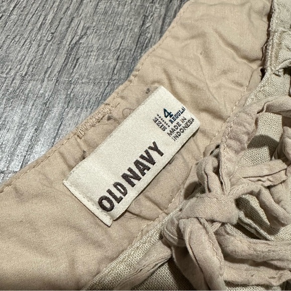 old navy Women's Cargo Pants beige baggy skater boho 90s 80s flared pants size 4 - Picture 5 of 8